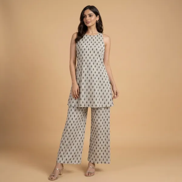 White_Cotton_A-line_Palazzo_2_Pc_Kurti_Sets_For_Women