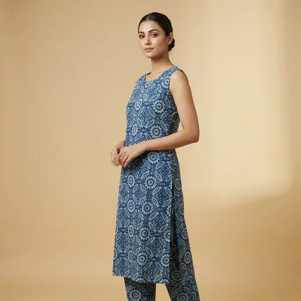 Indigo_Cotton_A-line_Palazzo_2_Pc_Kurti_Sets_For_Women