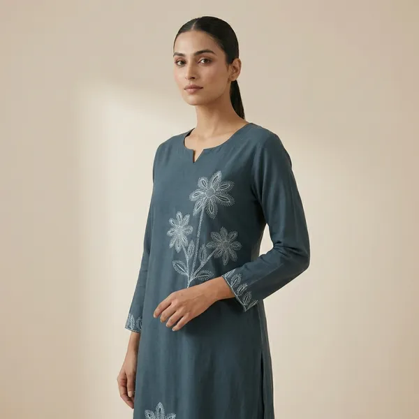 Blue_Cotton_A-line_Palazzo_2_Pc_Kurti_Sets_For_Women