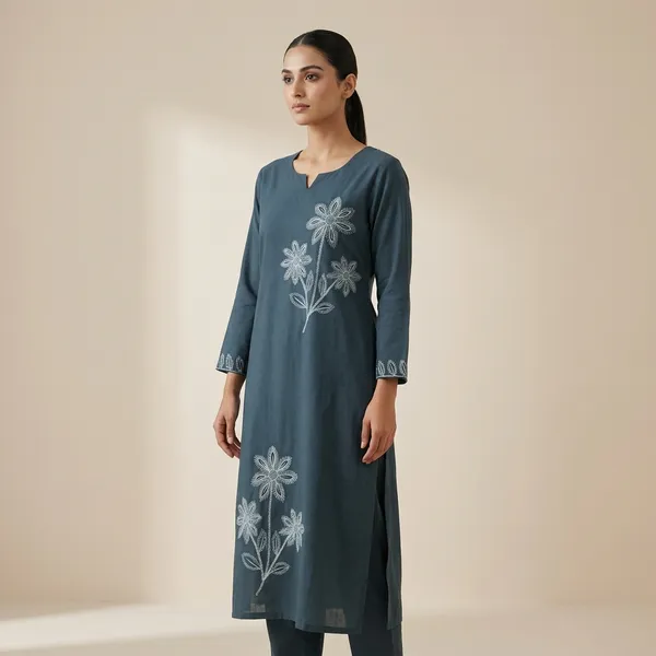 Blue_Cotton_A-line_Palazzo_2_Pc_Kurti_Sets_For_Women