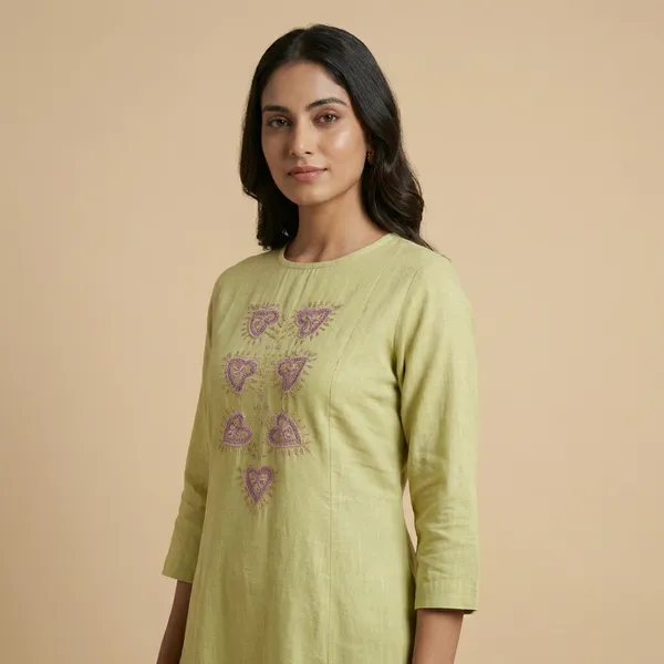 Sage_Green_Mulmul_Cotton_Kurti_Palazzo_Set_For_Women