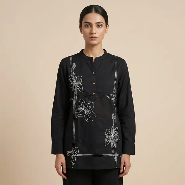 Black_Mul_Cotton_Tunic_Top_For_Women