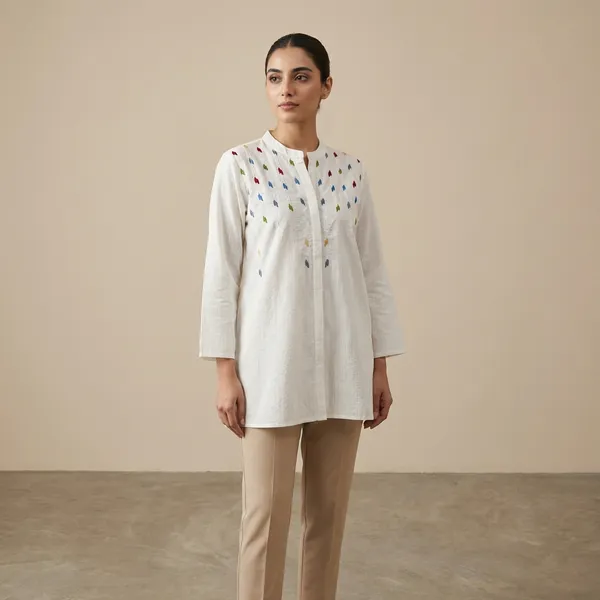 White_Mul_Cotton_Embroidered_Tunic_Top_For_Women
