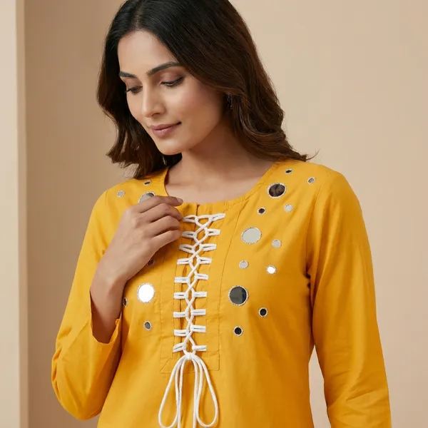 Yellow_Mul_Cotton_Tunic_Top_For_Women