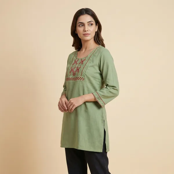 Sage_Green_Mul_Cotton_Premium_Geometric_Tunic_Top_For_Women