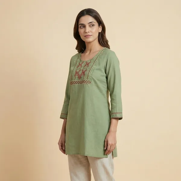 Sage_Green_Mul_Cotton_Premium_Geometric_Tunic_Top_For_Women