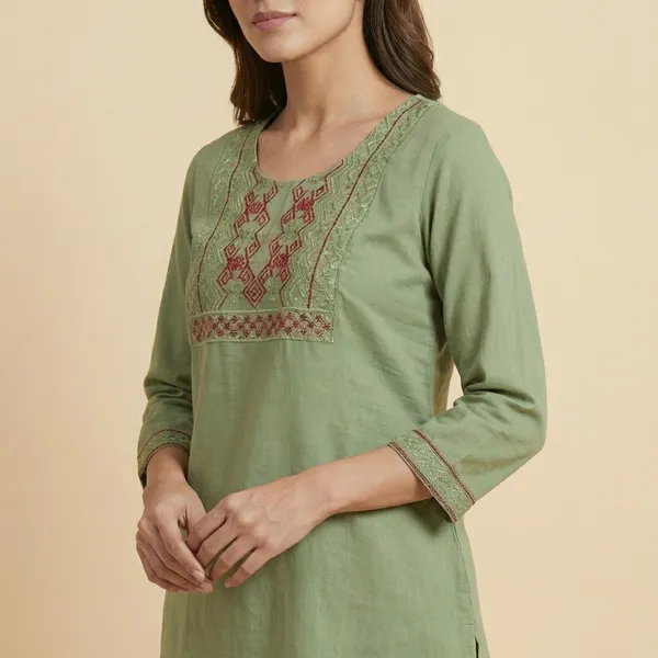 Sage_Green_Mul_Cotton_Premium_Geometric_Tunic_Top_For_Women