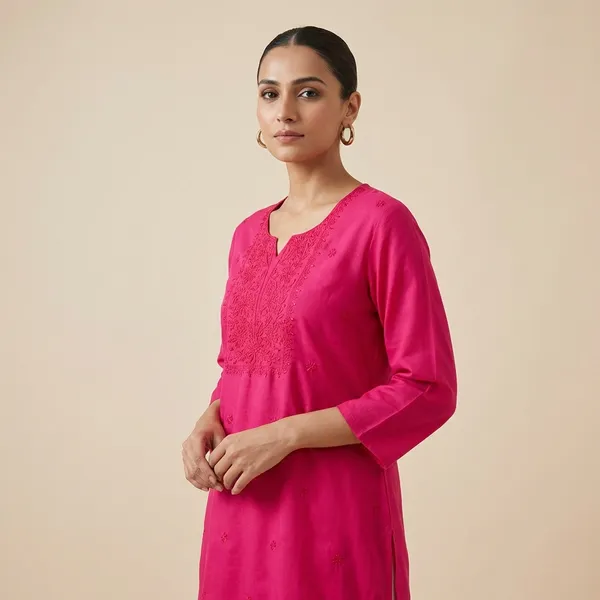 Hot_Pink_Mul_Cotton_Embroidered_Top_For_Women