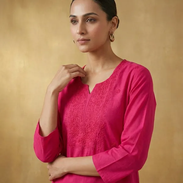 Hot_Pink_Mul_Cotton_Embroidered_Top_For_Women