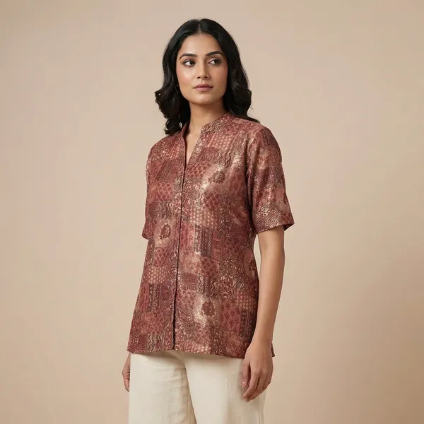 Brown_And_Rust_Mul_Cotton_Printed_Top_For_Women