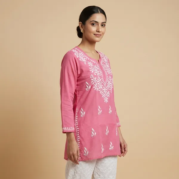 Pink_Mul_Cotton_Chikankari_Top_For_Women