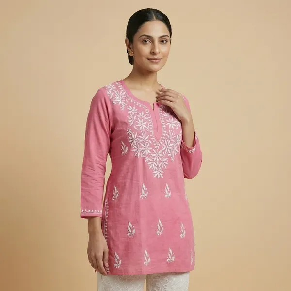 Pink_Mul_Cotton_Chikankari_Top_For_Women