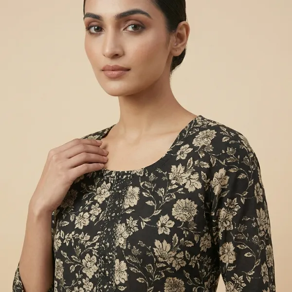 Deep_Black_Mul_Cotton_Premium_Floral_Kurti_For_Women