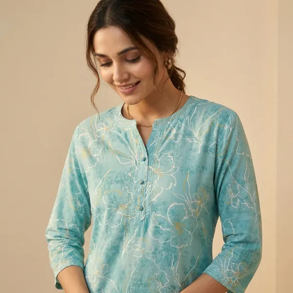 Green_Mul_Cotton_Premium_Floral_Kurti_For_Women