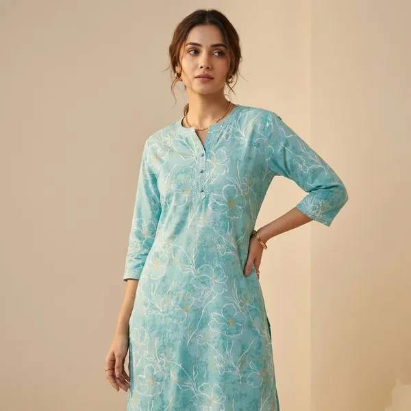 Green_Mul_Cotton_Premium_Floral_Kurti_For_Women