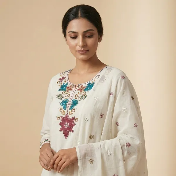 Off-White_Mulmul_Cotton_3Pc_Suit_Kurta_Set_For_Women