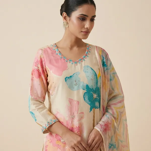 Hand-Painted_Chanderi_Silk_Suit_Set