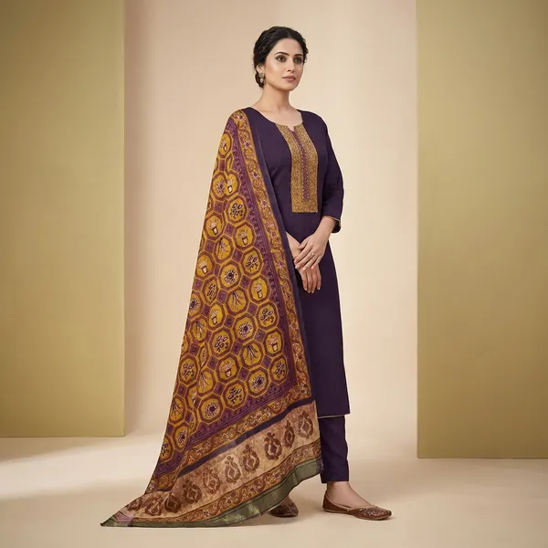 Deep_Purple_Gaji_Ethnic_3Pc_Suit_Salwar_Kameez_Set_For_Women