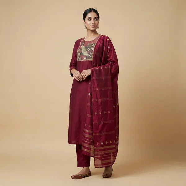 Maroon_And_Wine_Mulmul_Cotton_3Pc_Suit_Salwar_Suit_Set_For_Women
