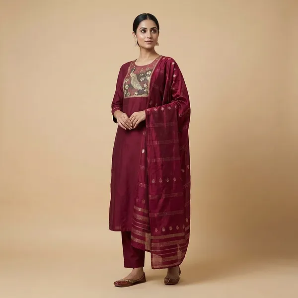 Maroon_And_Wine_Mulmul_Cotton_3Pc_Suit_Salwar_Suit_Set_For_Women