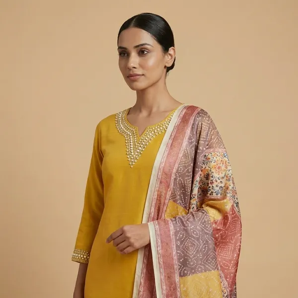 Mustard_Yellow_Chanderi_3Pc_Suit_Salwar_Suit_Set_For_Women