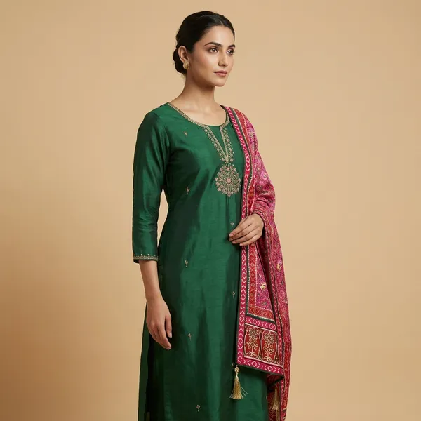 Emerald_Green_Mulmul_Cotton_3Pc_Suit_Salwar_Suit_Set_For_Women