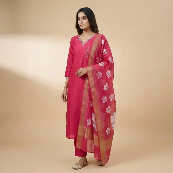 Magenta_Art_Silk_Straight_Suit_Set_For_Women