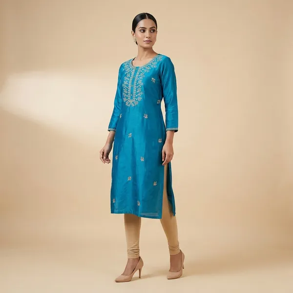 Sea_Green_Mul_Cotton_Premium_Solid_Kurti_For_Women