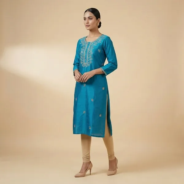Sea_Green_Mul_Cotton_Premium_Solid_Kurti_For_Women