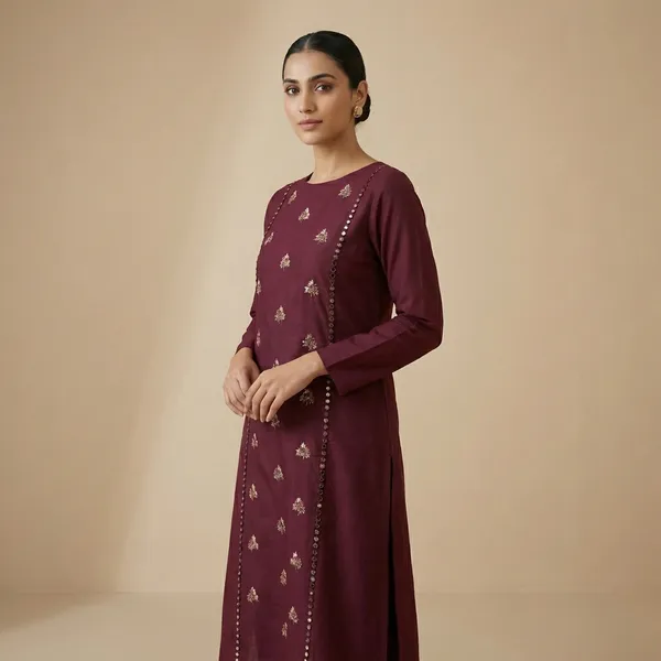 Maroon_Mul_Cotton_Premium_Bandhani_Kurti_For_Women