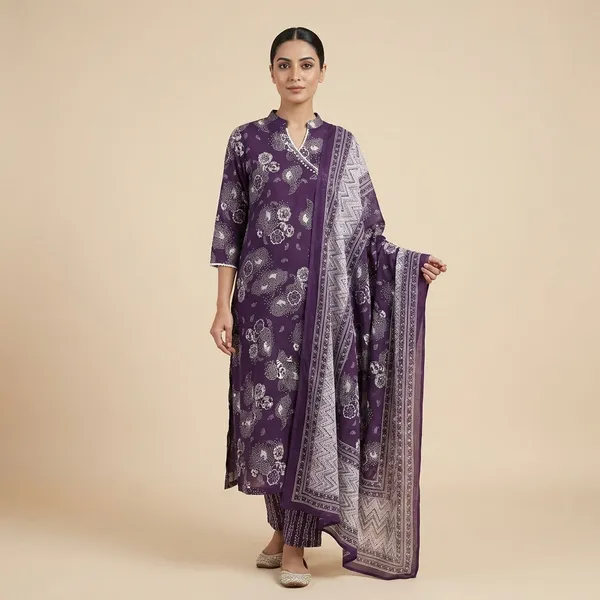 Deep_Purple_Cotton_Straight_Suit_Set_For_Women