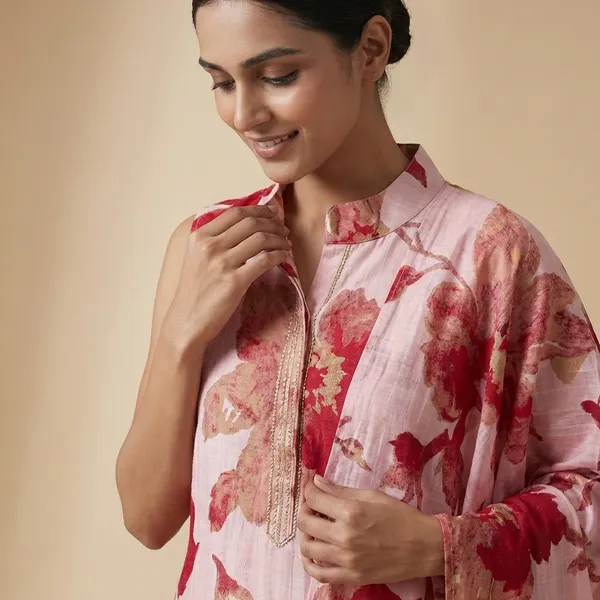 Pink_Mulmul_Cotton_Kurta_Set_For_Women