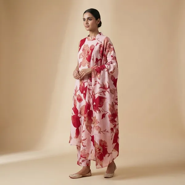 Pink_Mulmul_Cotton_Kurta_Set_For_Women