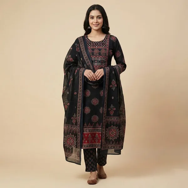 Charcoal_Cotton_Straight_Suit_Set_For_Women