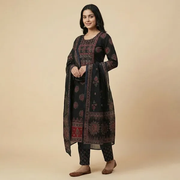 Charcoal_Cotton_Straight_Suit_Set_For_Women