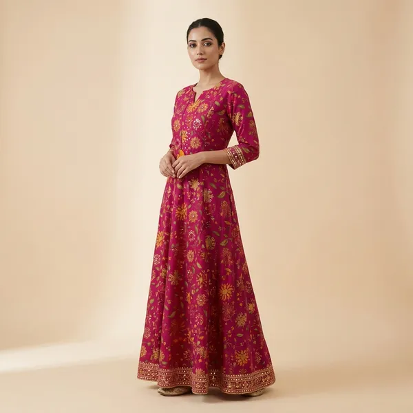 Pink_Cotton_Premium_Straight_Dress_For_Women