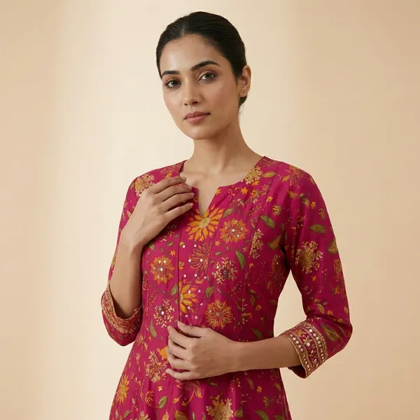 Pink_Cotton_Premium_Straight_Dress_For_Women