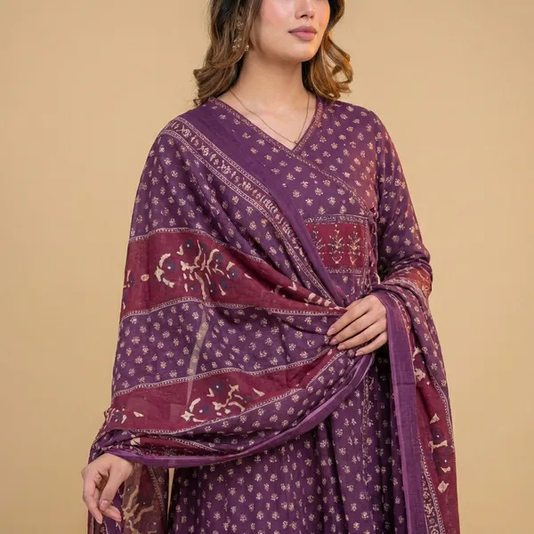 Multicolor_Cotton_Premium_Angrakha_Anarkali_3_Pc_Suits_For_Women