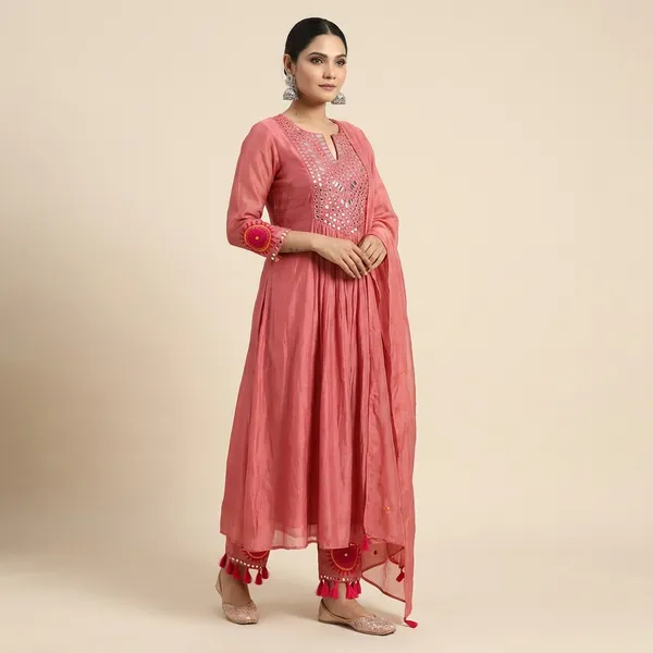 Rose_Pink_Mull_chanderi_Premium_Anarkali_Dress_3_Pc_Suits_For_Women