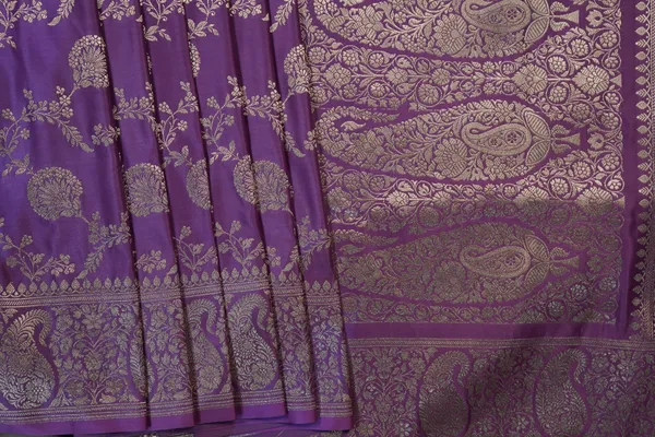 Lavendar_Banarasi_Silk_Zardozi_Work_Saree_For_Women