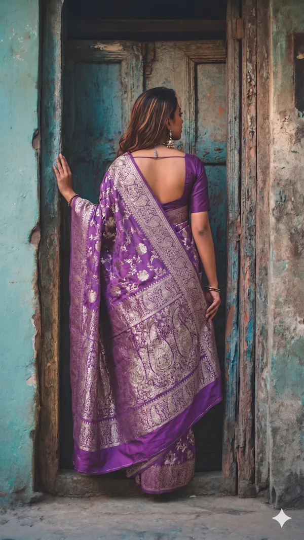 Lavendar_Banarasi_Silk_Zardozi_Work_Saree_For_Women
