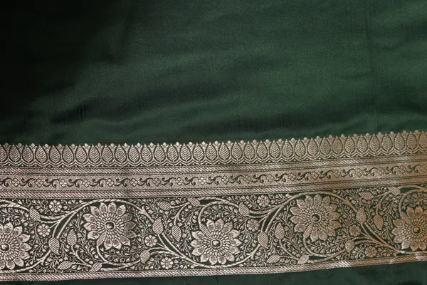 Bottle_Green_Banarasi_Silk_Zardozi_Work_Saree_For_Women