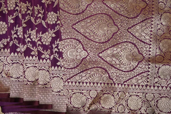 Wine_Banarasi_Silk_Zardozi_Work_Saree_For_Women