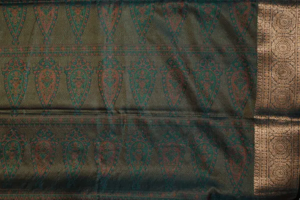 Peacock_Blue_Banarasi_Silk_Zari_Work_Saree_For_Women