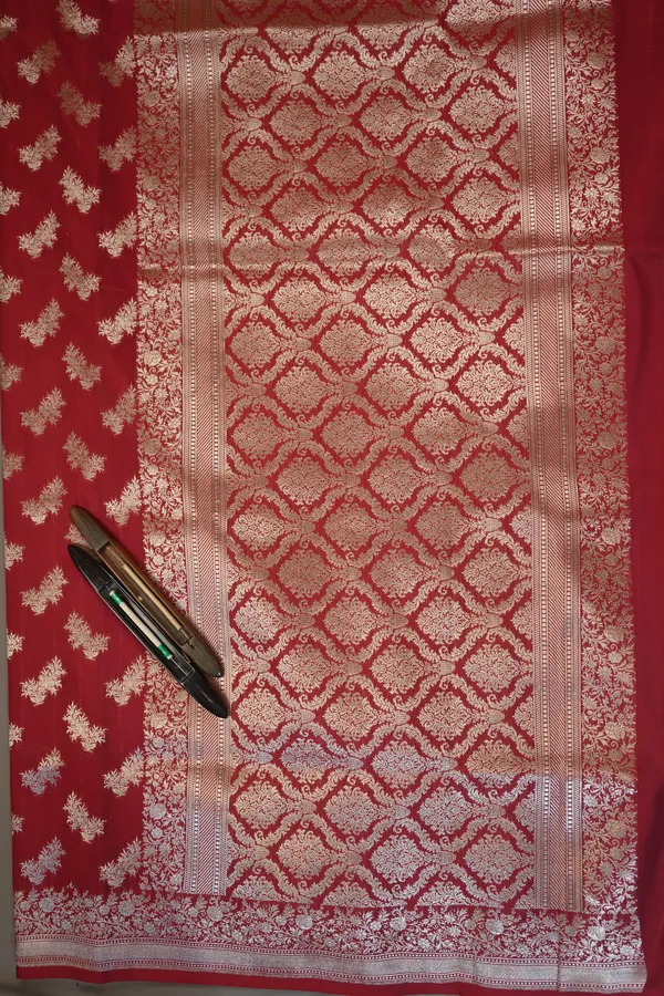 Maroon_Banarasi_Silk_Zardozi_Work_Saree_For_Women