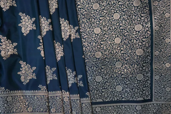 Blue_Banarasi_Silk_Zardozi_Work_Saree_For_Women