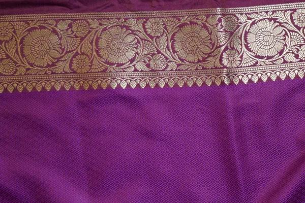 Wine_Banarasi_Silk_Zardozi_Work_Saree_For_Women