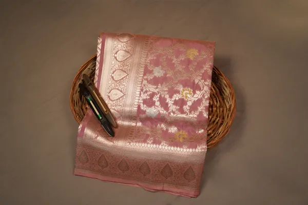 Peach_Banarasi_Silk_Zardozi_Work_Saree_For_Women
