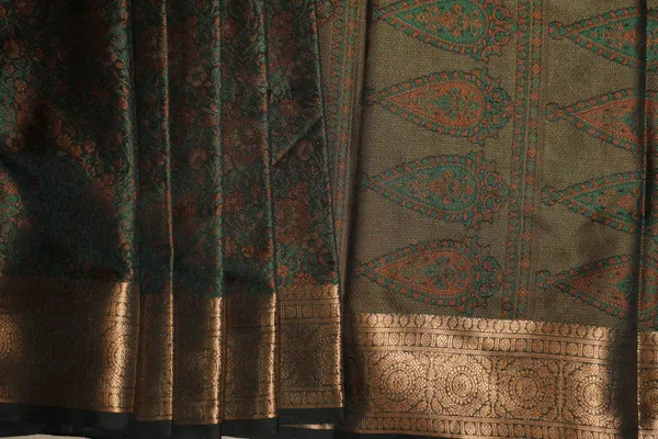 Green_Banarasi_Silk_Zardozi_Work_Saree_For_Women