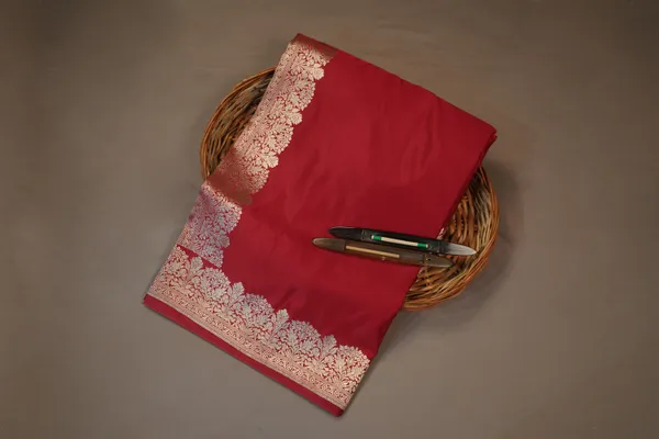 Maroon_Banarasi_Silk_Zardozi_Work_Saree_For_Women